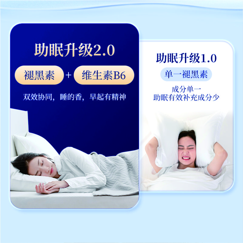 南京同仁堂褪黑素维生素B6胶囊-改善睡眠 助眠失眠-18克/60粒2瓶装
