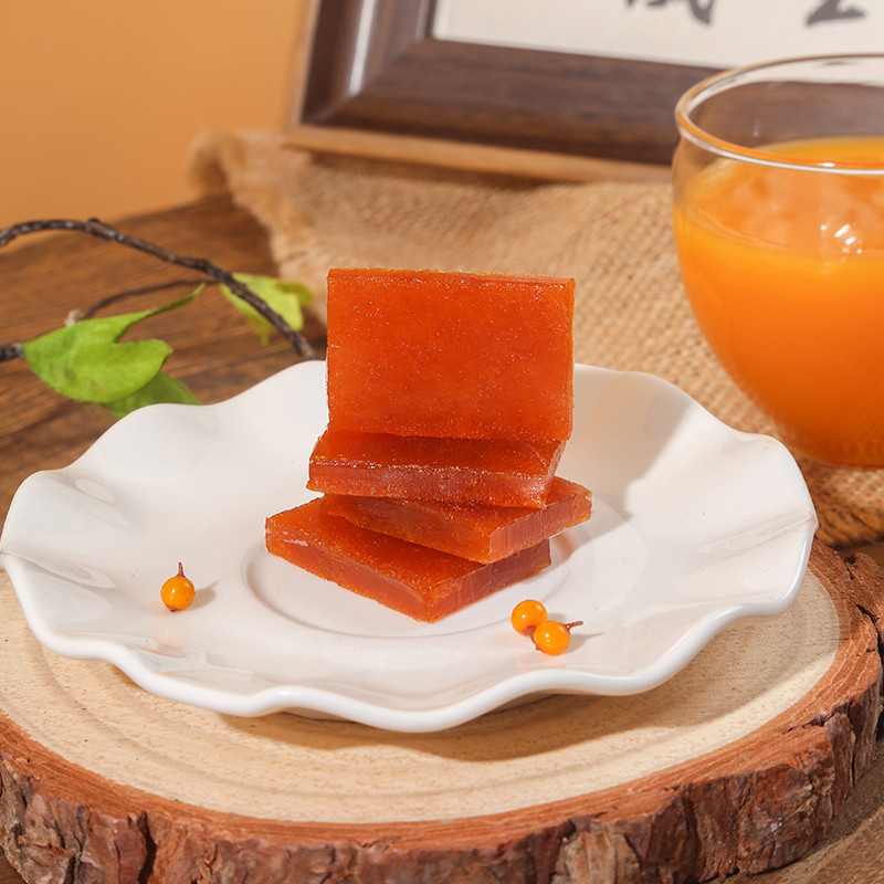 青海沙棘果糕|天然VC 满满胶原 果味浓郁 鲜甜酸爽 口感爽滑 Q弹十足|独立小包 100克/袋装