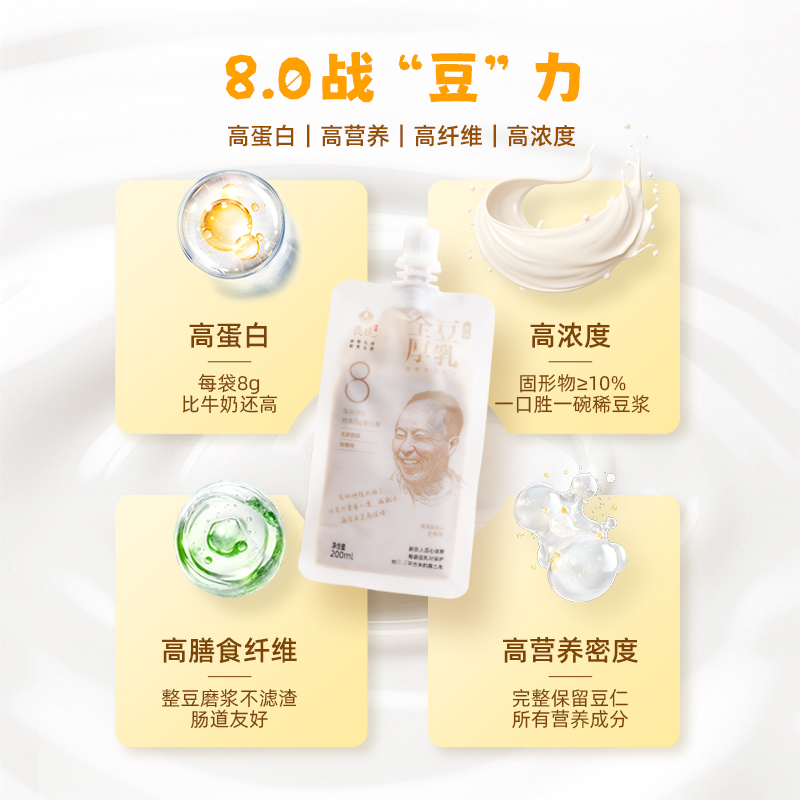 全豆厚豆乳醇厚香浓 非转基因 植物萃取干法研磨 国新品人体质|无胆固醇