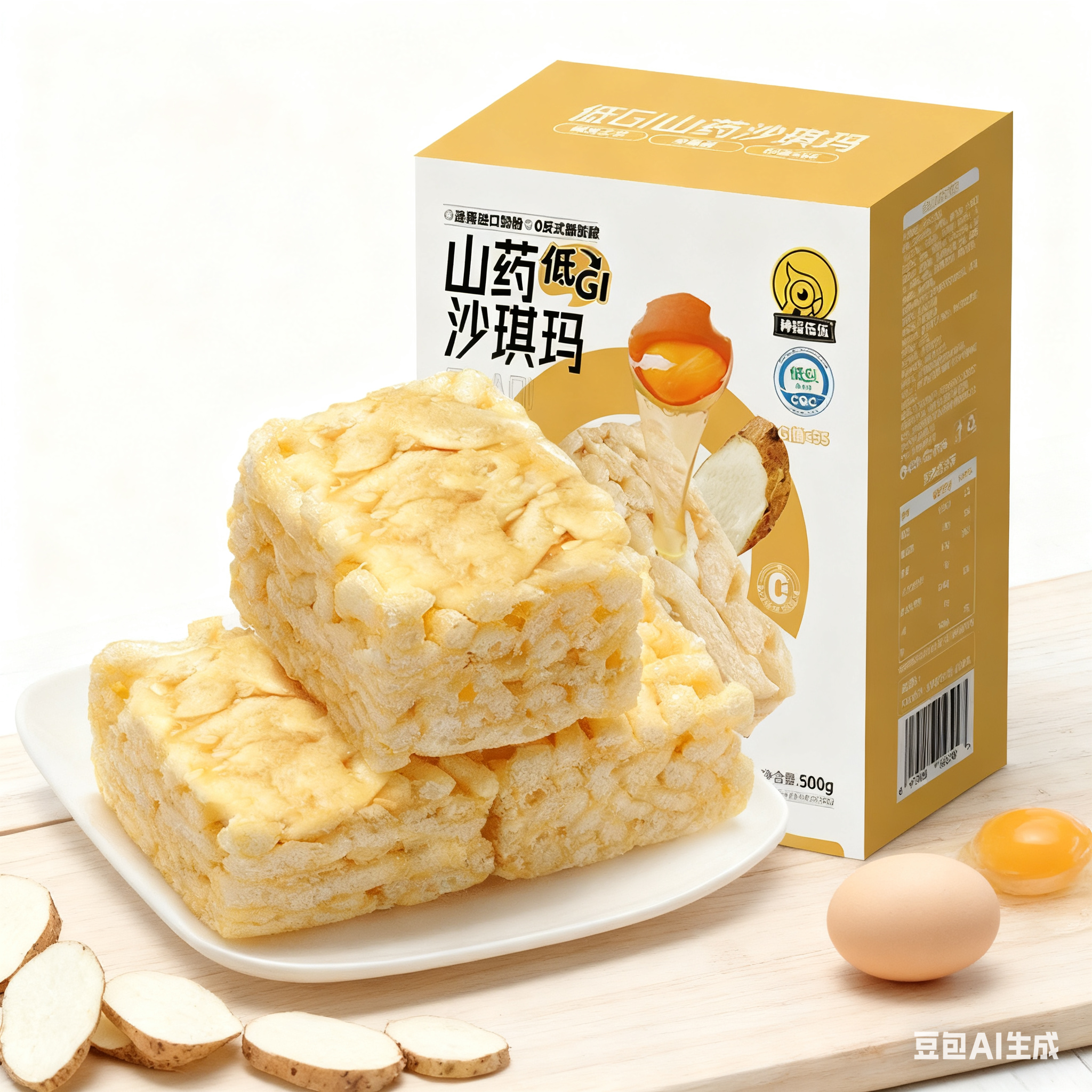 低GI沙琪玛|健康粗粮优质原料科学配比脱脂奶粉匠心工艺|两盒1000克 独立包装